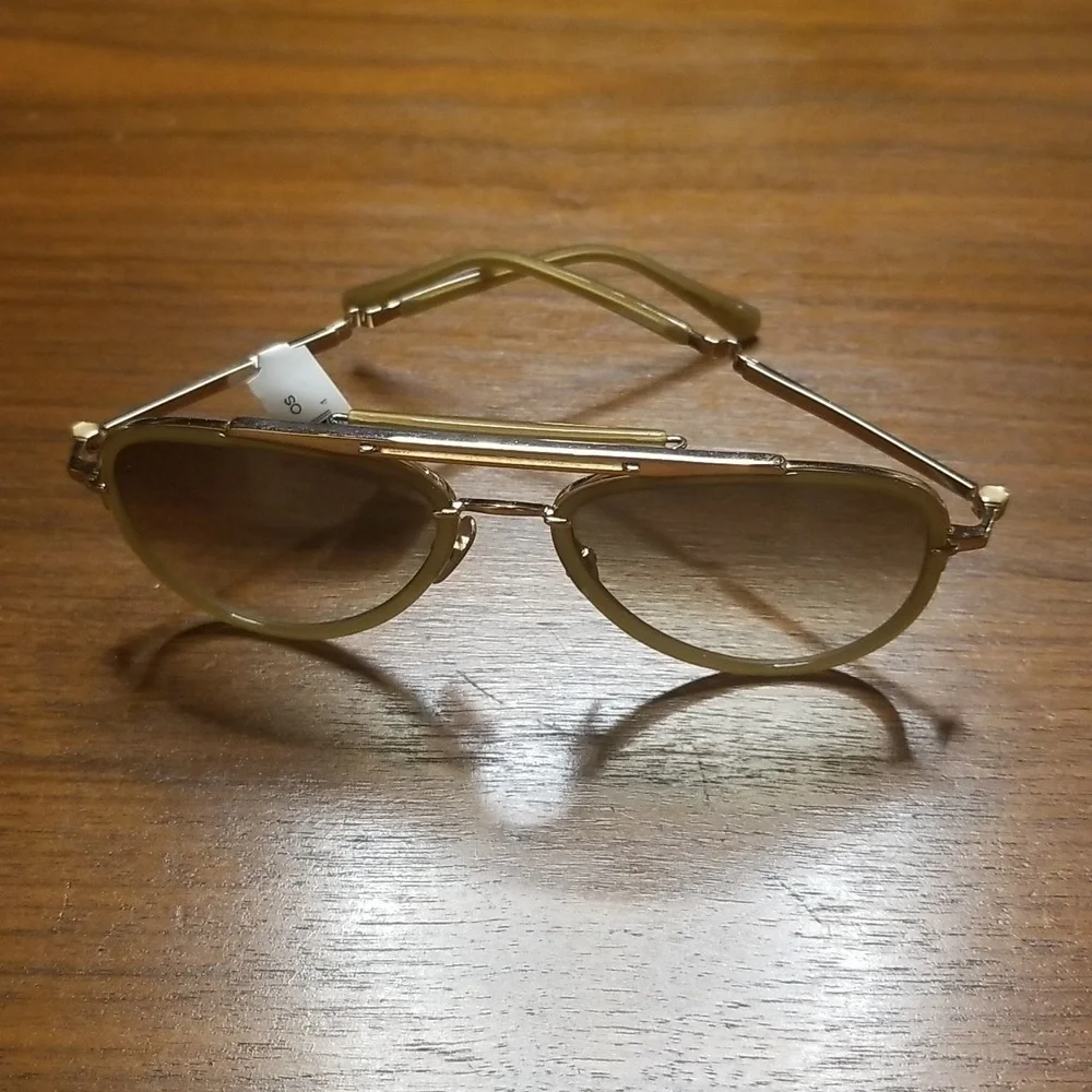 MR LEIGHT by GARRETT LEIGHT Doheny SL Sunglasses ~ Aviator Crescent 12KG NWT